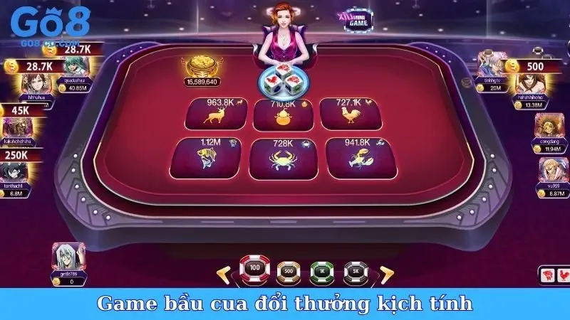 Game bầu cua đổi thưởng kịch tính, thưởng xanh chín